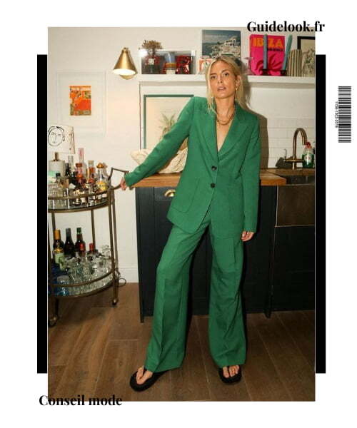 porter tailleur femme vert