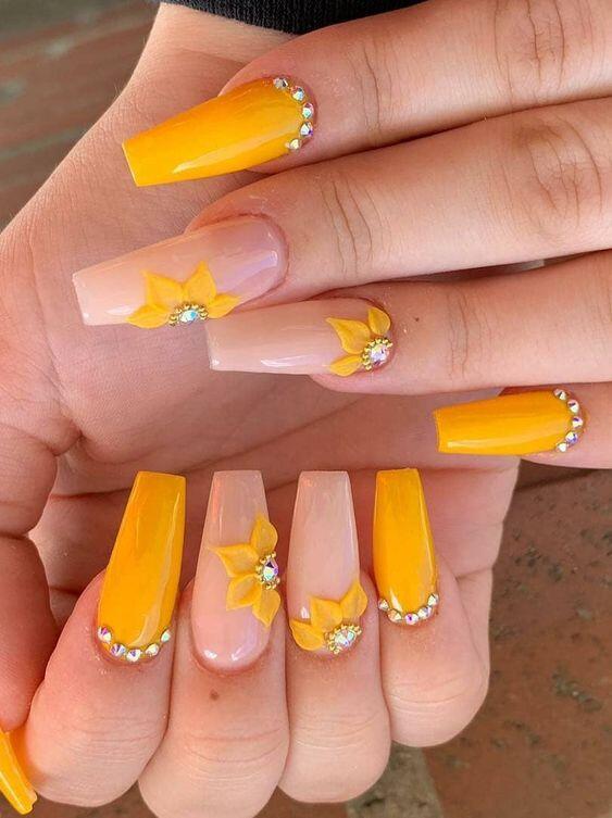 nail art fleurs