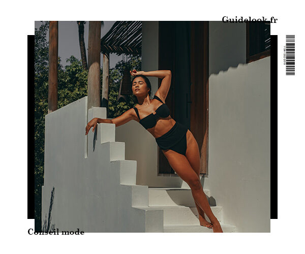maillot de bain 2 pièces taille haute
