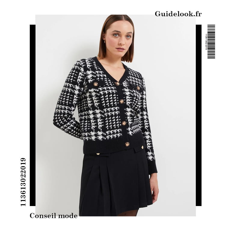 gilet boutonné femme