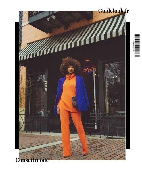 comment porter orange avec bleu