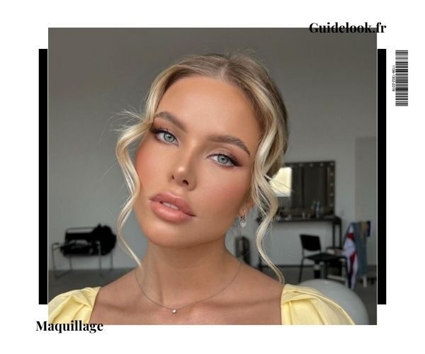 maquillage yeux bleus blonde